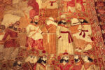 Historical Storytelling Antique Persian Kerman Mashahir Pictorial Rug Kings 73429 by Nazmiyal Antique Rugs