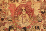 Historical Storytelling Antique Persian Kerman Mashahir Pictorial Rug Medallion 73429 by Nazmiyal Antique Rugs