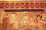 Historical Storytelling Antique Persian Kerman Mashahir Pictorial Rug Signature 73429 by Nazmiyal Antique Rugs