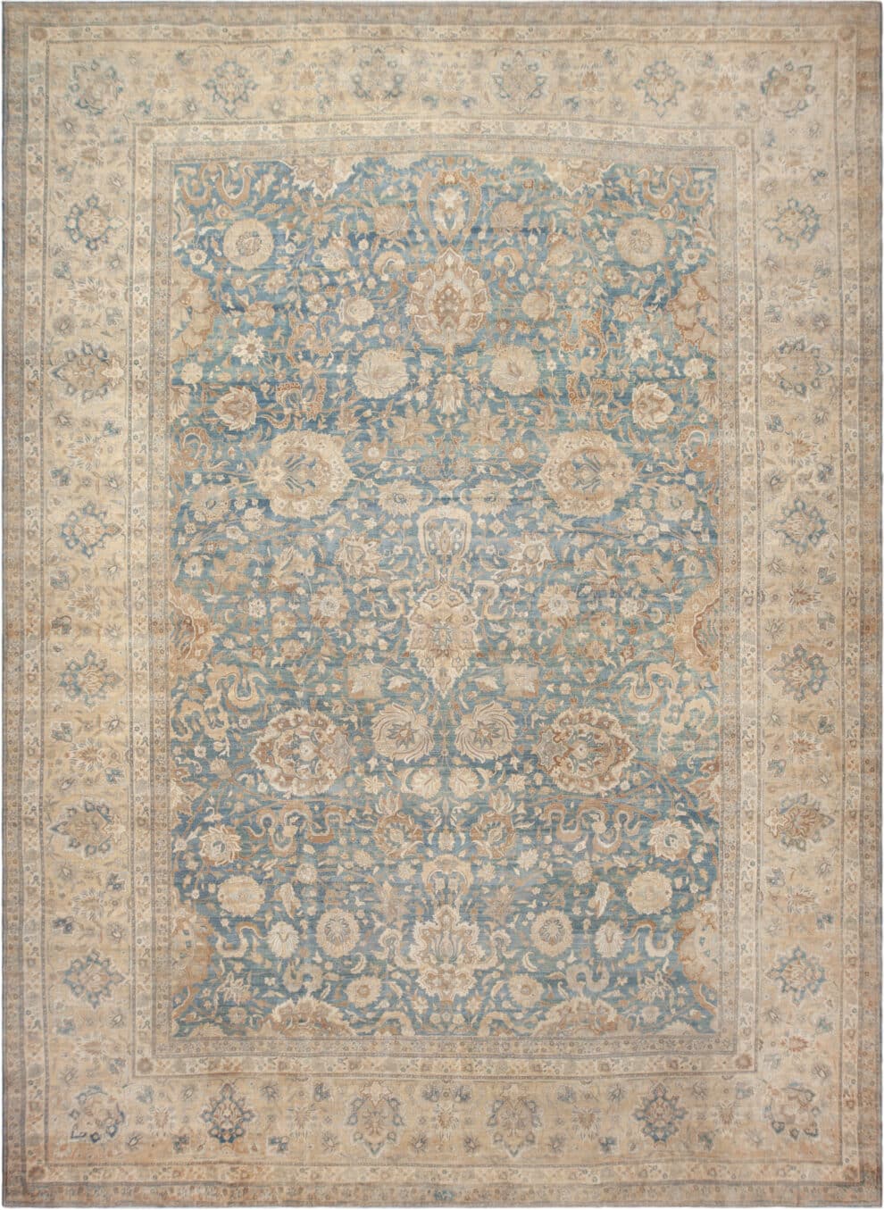 Iconic Large Antique Persian Kerman Rug 73404 Nazmiyal