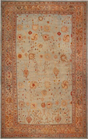 Oversized Antique Turkish Oushak Rug 73413 by Nazmiyal Antique Rugs