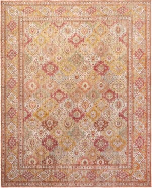Vintage Persian Garden Design Tabriz Rug 73439 by Nazmiyal Antique Rugs