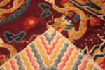 Antique Chinese Dragon Design Rug on the Floor Backing Antique Chinese Dragon Design Rug on the Floor Backing 73432 by Nazmiyal Antique Rugs