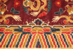 Antique Chinese Dragon Design Rug on the Floor Border Antique Chinese Dragon Design Rug on the Floor Border 73432 by Nazmiyal Antique Rugs