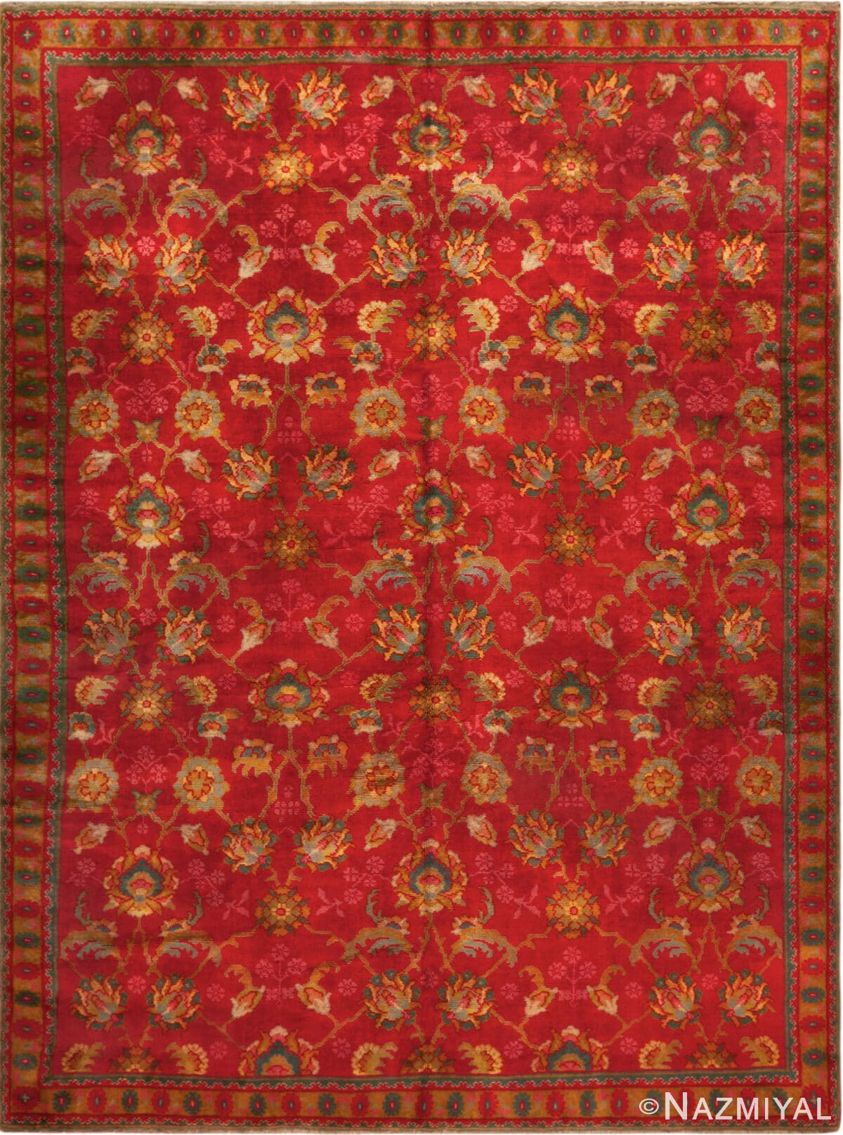 Antique English Arts And Crafts Rug 73420 by Nazmiyal Antique Rugs