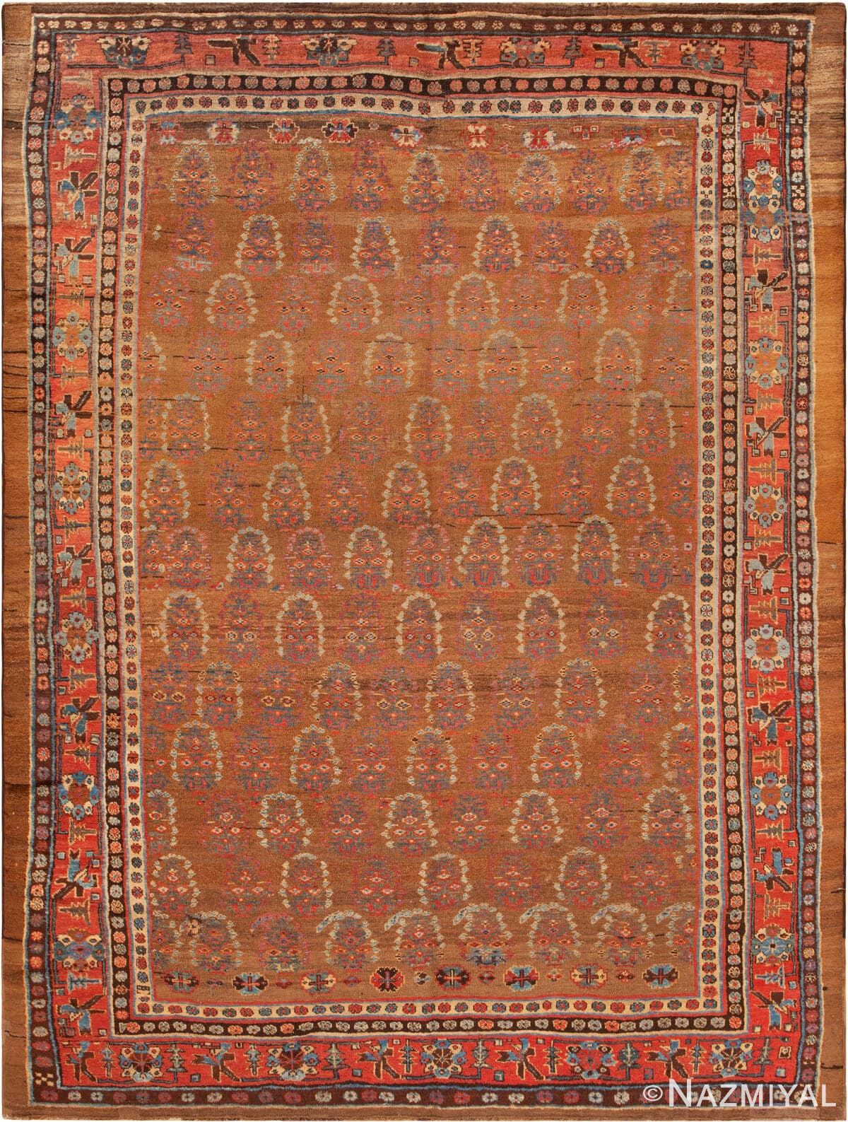 Antique Persian Bakshaish Rug 73463 by Nazmiyal Antique Rugs