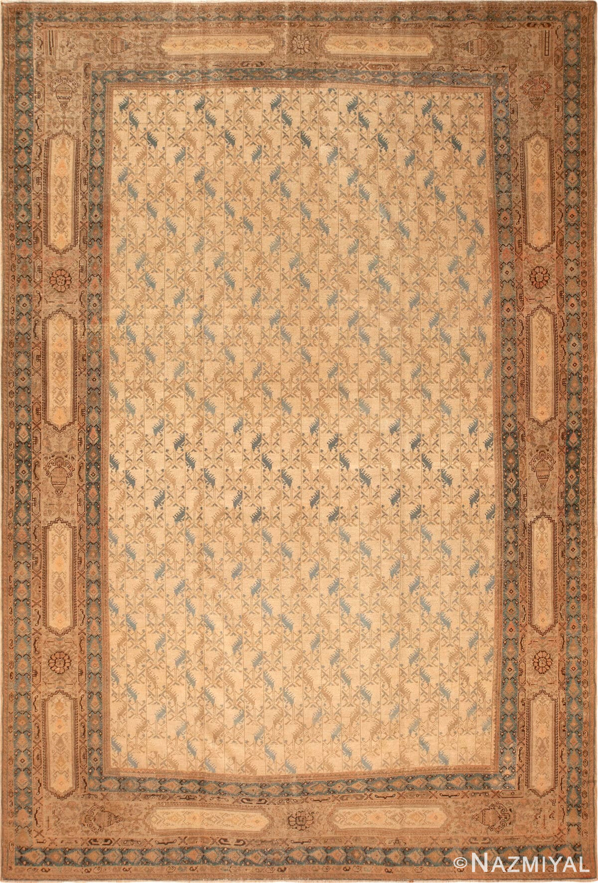 Antique Persian Malayer Geometric 73419 by Nazmiyal Antique Rugs