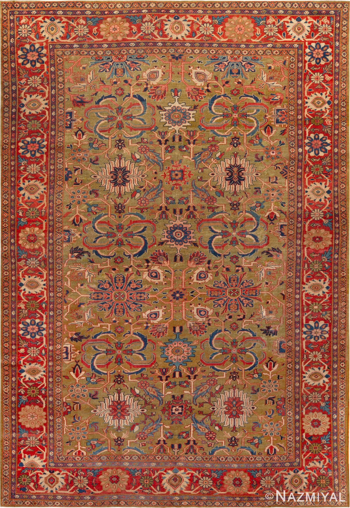 Antique Persian Sultanabad Rug 73441 by Nazmiyal Antique Rugs