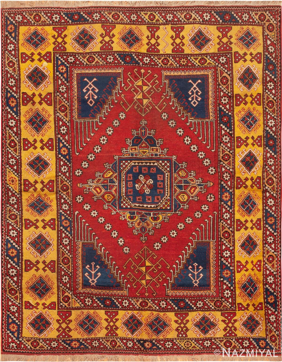 Antique Turkey Geometric Bergama Rug 73425 by Nazmiyal Antique Rugs