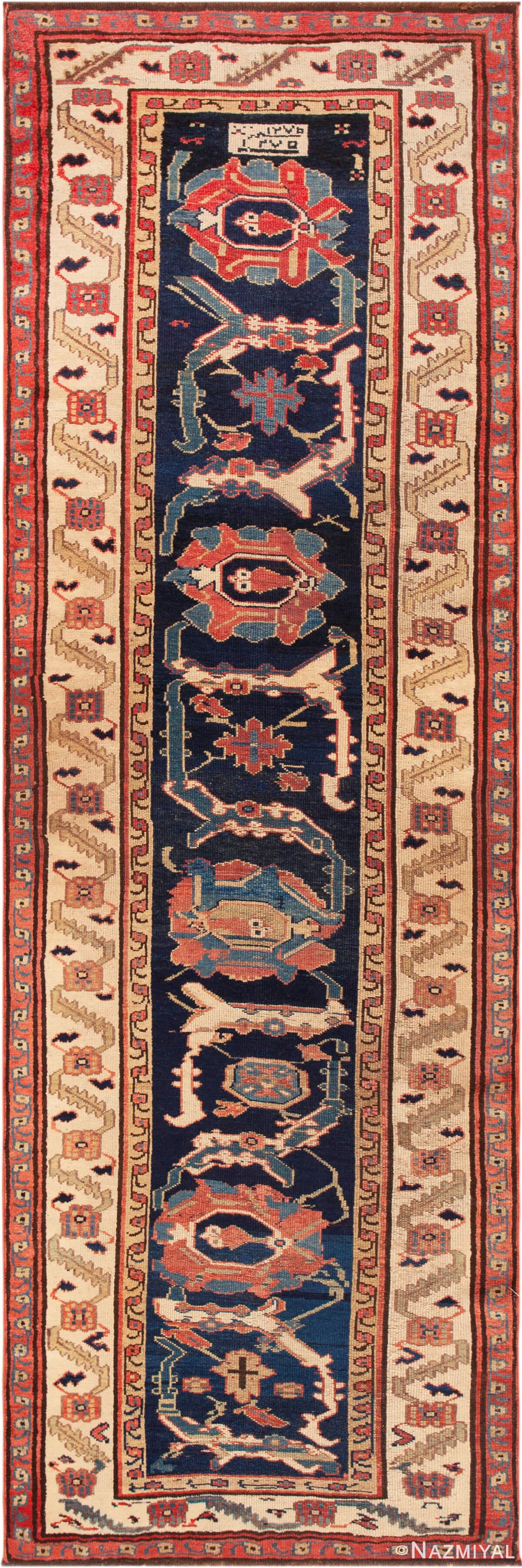 Antique Persian Dated 1275 Kurdish Runner 73464 by Nazmiyal Antique Rugs
