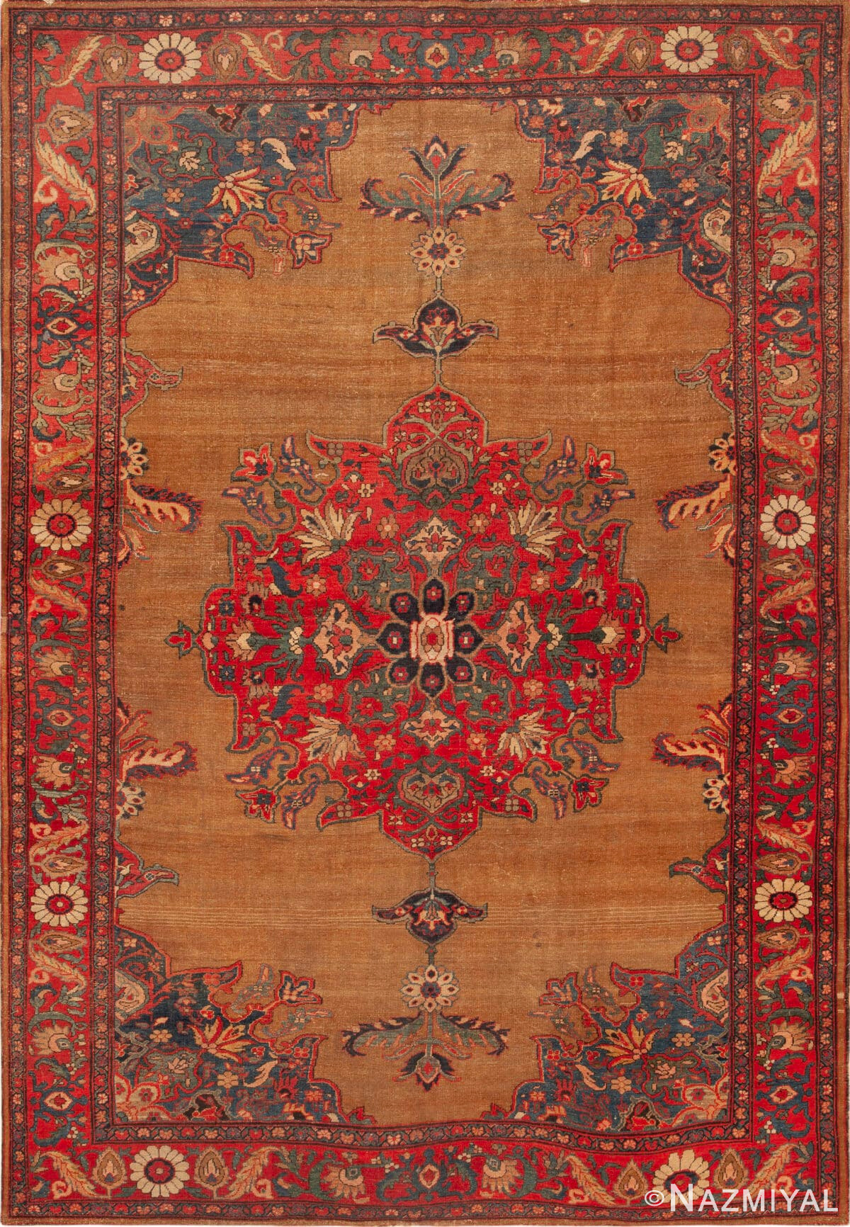 Persian Sultanabad Rug 73436 by Nazmiyal Antique Collection