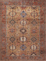 Antique Geometric Heriz Rug 73514 by Nazmiyal Antique Rugs