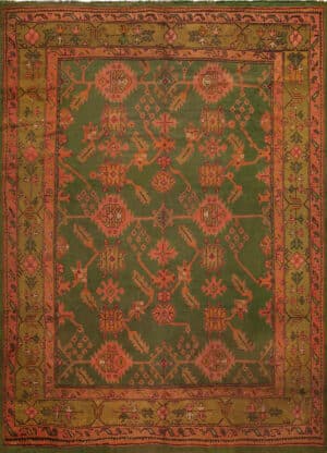 Antique Oushak Turkish Rug 73515 by Nazmiyal Antique Rug