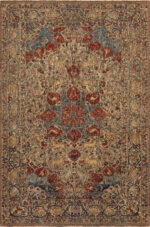 Antique Persian Geometric Kashan Rug Antique Persian Geometric Kashan Rug 73521 by Nazmiyal Antique Rug
