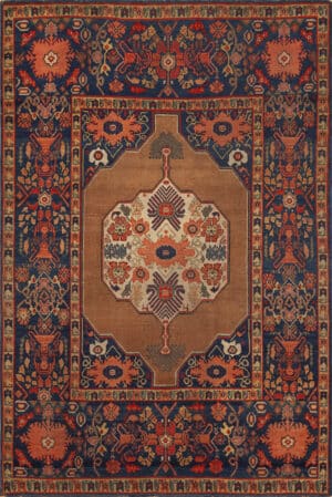 Antique Senneh Geometric Tribal Rug 73520 by Nazmiyal Antique Rugs