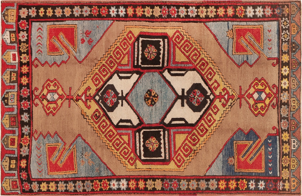 Antique Turkish Karapinar Rug 73424 by Nazmiyal Antique Rugs