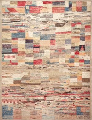 Modern Abstract Patchwork Rug 12334 by Nazmiyal Antique Rugs