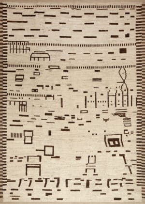 Modern Contemporary Abstract Rug 12341 by Nazmiyal Antique Collection