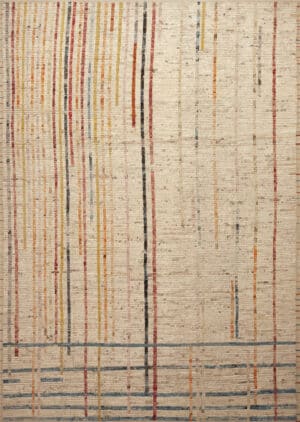 Contemporary Colorful Stripes Design Elegant Rug 12340 by Nazmiyal Antique Rugs
