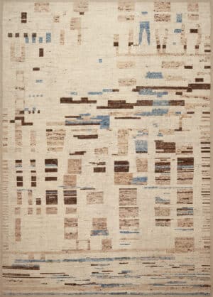 Modern Minimalist Natural Colors Balkhi Rug 12264 by Nazmiyal Antique Collection