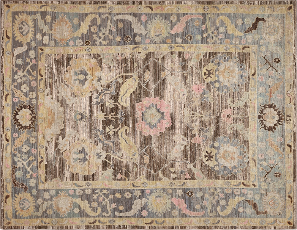 Modern Oushak Rug 12149 by Nazmiyal Antique Rugs