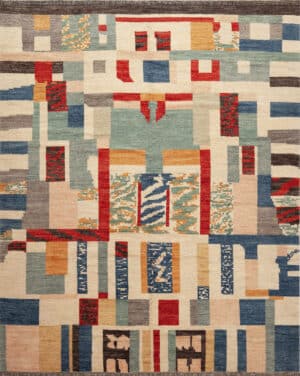 Modern Swedish Design Geometric Rug 73494 by Nazmiyal Antique Rugs