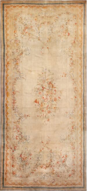 Oversized Antique French Savonnerie Rug 73504 by Nazmiyal Antique Rugs