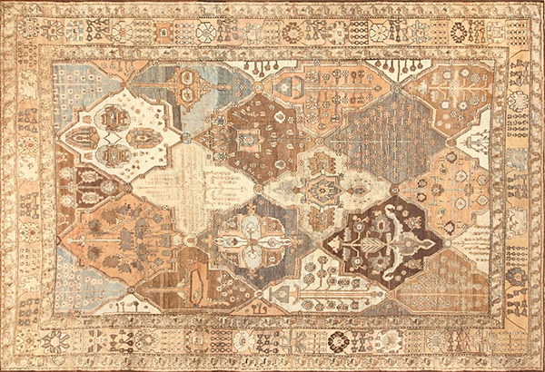 Tribal Garden Design Antique Persian Bakhtiari Rug 47975 by Nazmiyal Antique Rugs