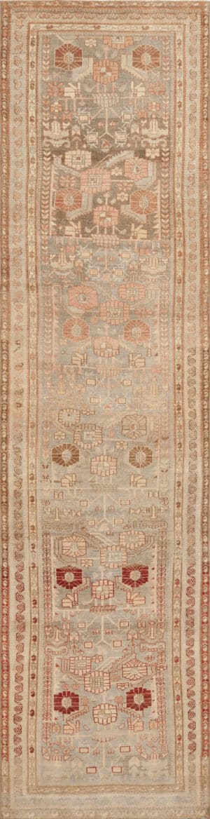 Vintage Persian Geometric Malayer Runner Rug 73527 by Nazmiyal Antique Collection