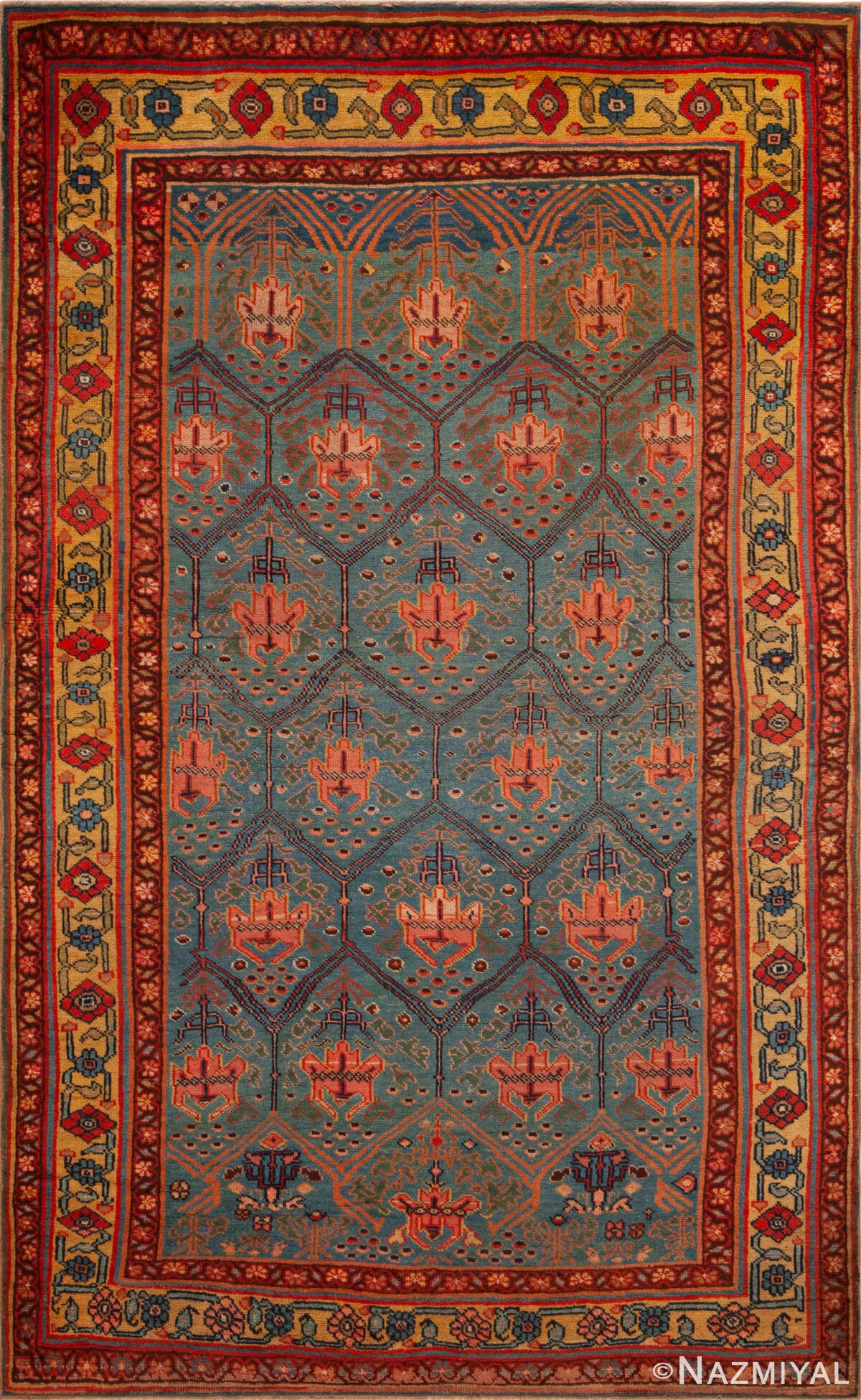 Antique Persian Bidjar Rug 73523 by Nazmiyal Antique Rug