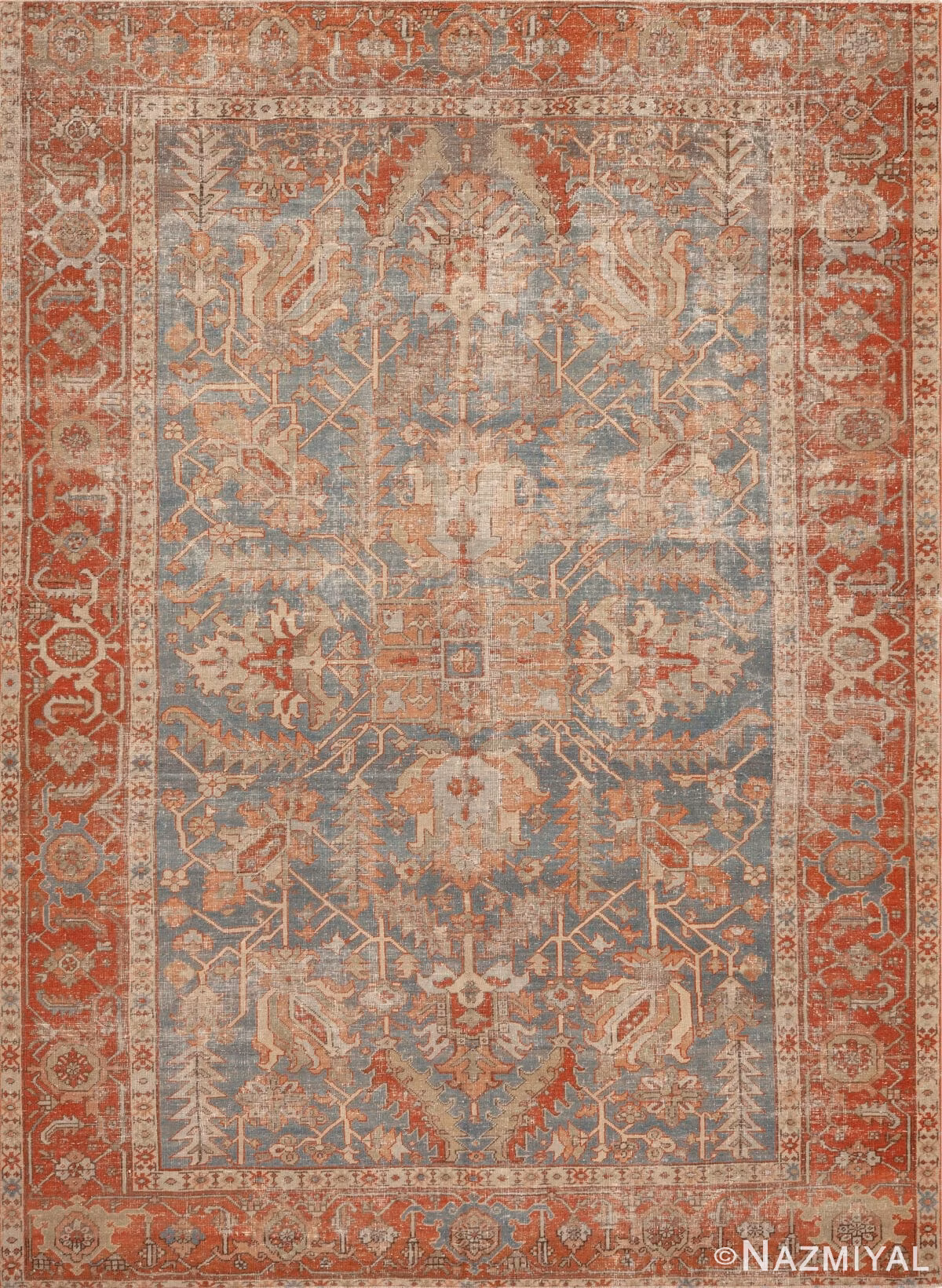 Antique Persian Heriz Rug 73530 by Nazmiyal Antique Rugs