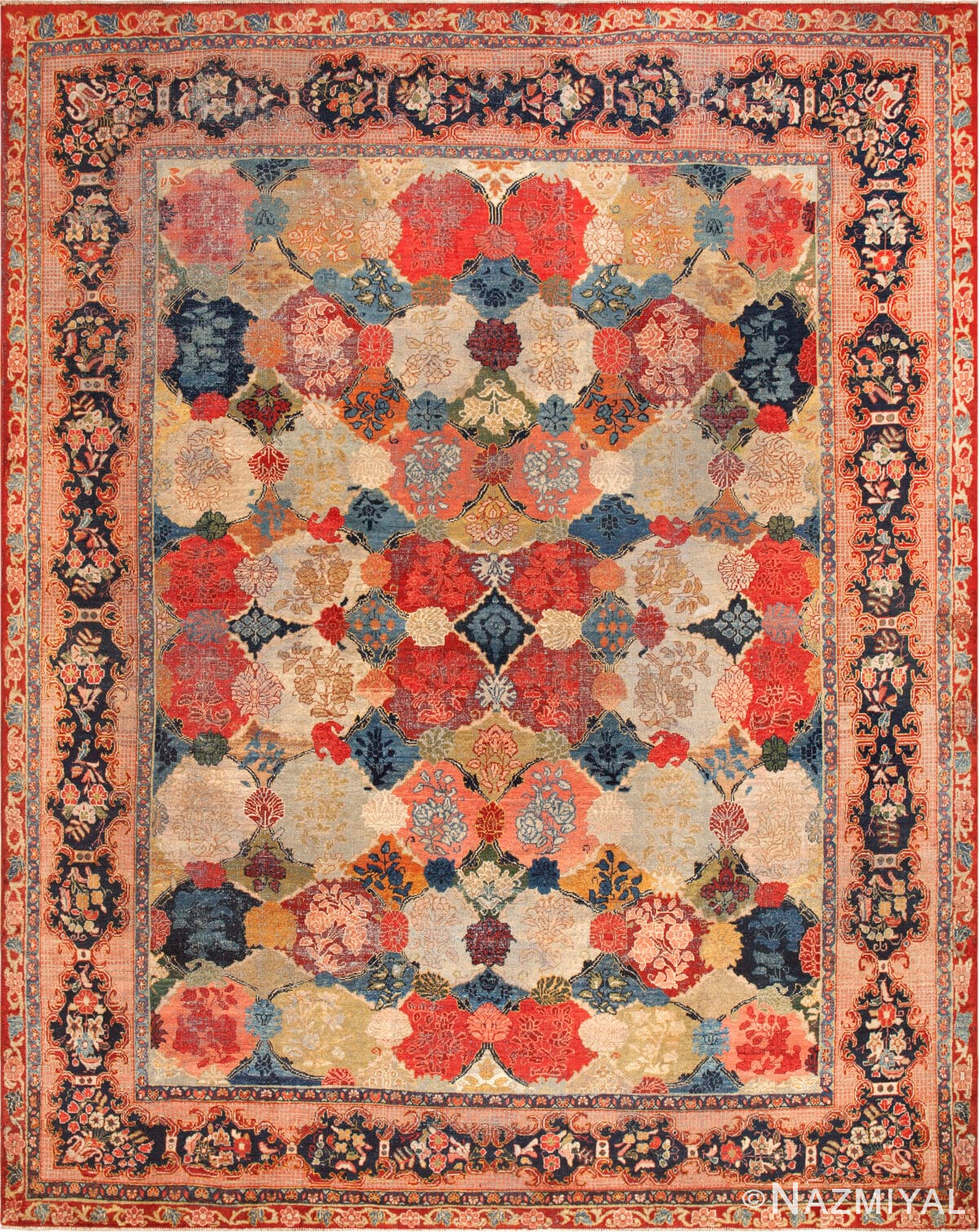 Antique Persian Sultanabad Rug 73372 by Nazmiyal Antique Rugs