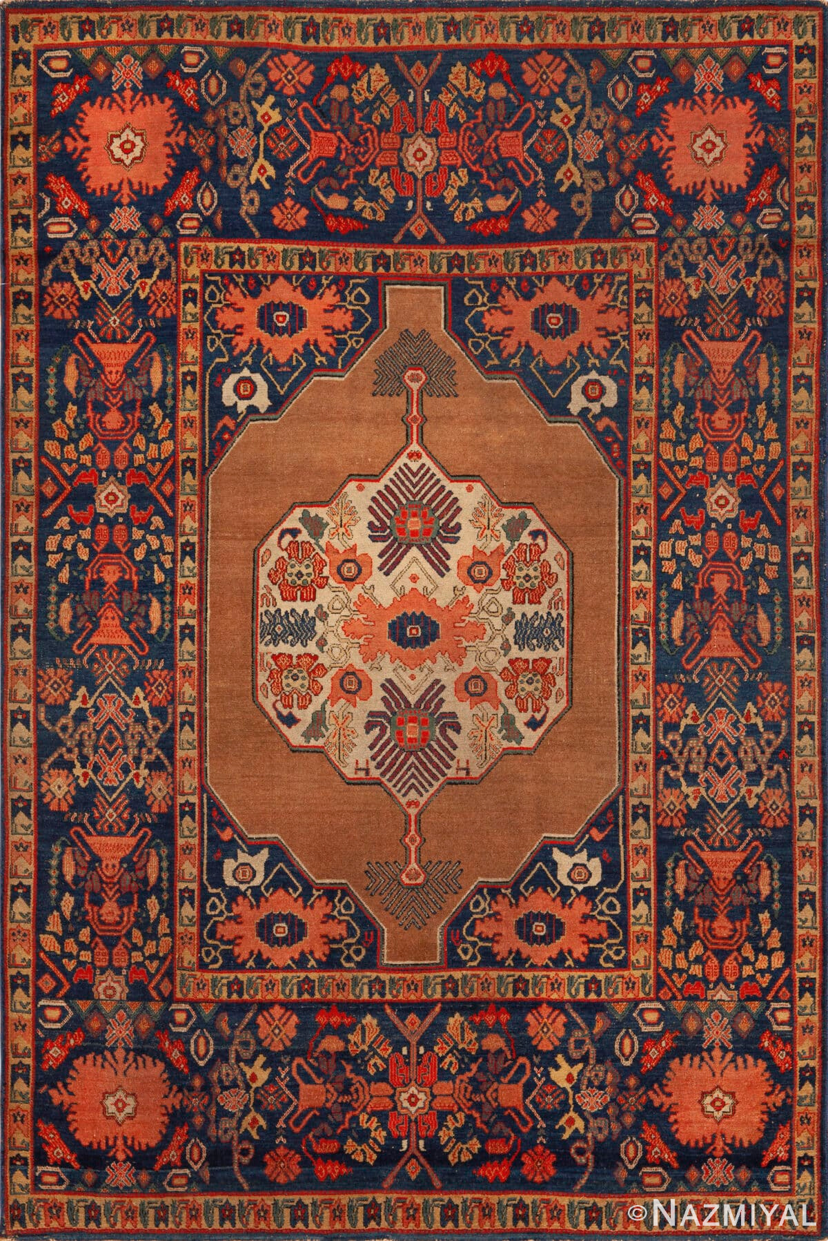 Antique Senneh Geometric Tribal Rug 73520 by Nazmiyal Antique Rugs