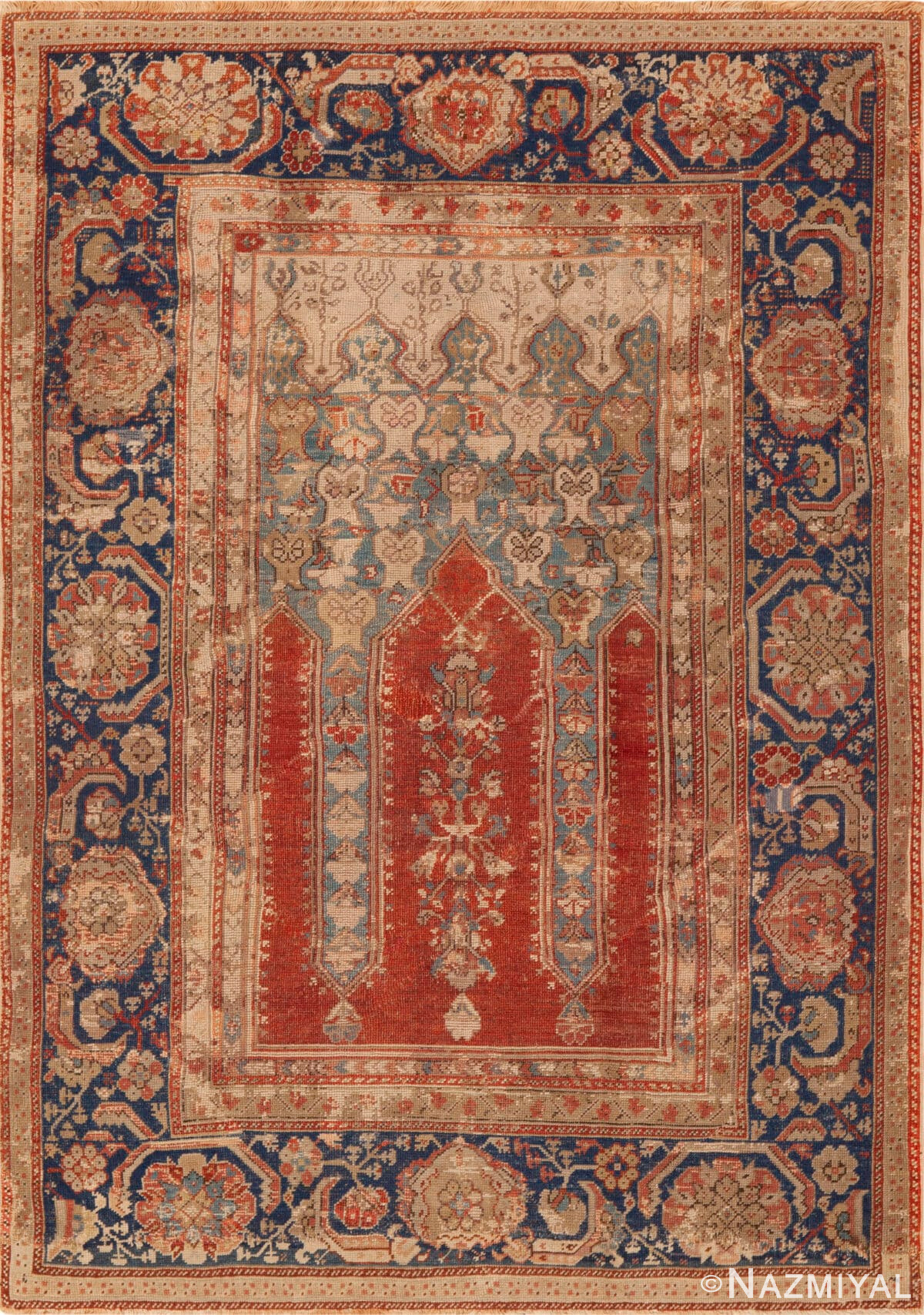 Antique Turkish Small Geometric Seventeenth Century Rug 73518 by Nazmiyal Antique Rug