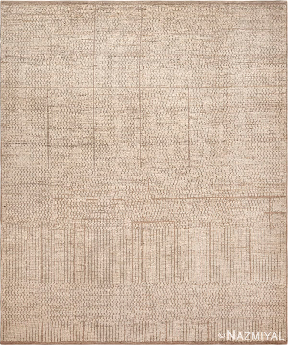 Contemporary Neutral Tones Decorative Rug 12338 by Nazmiyal Antique Rugs
