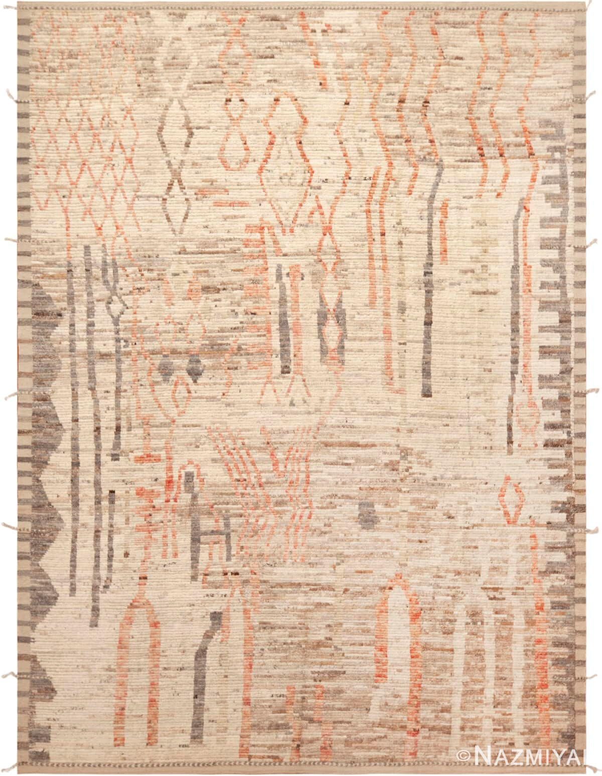 Contemporary Tribal Motifs Rug 12333 by Nazmiyal Antique Rugs