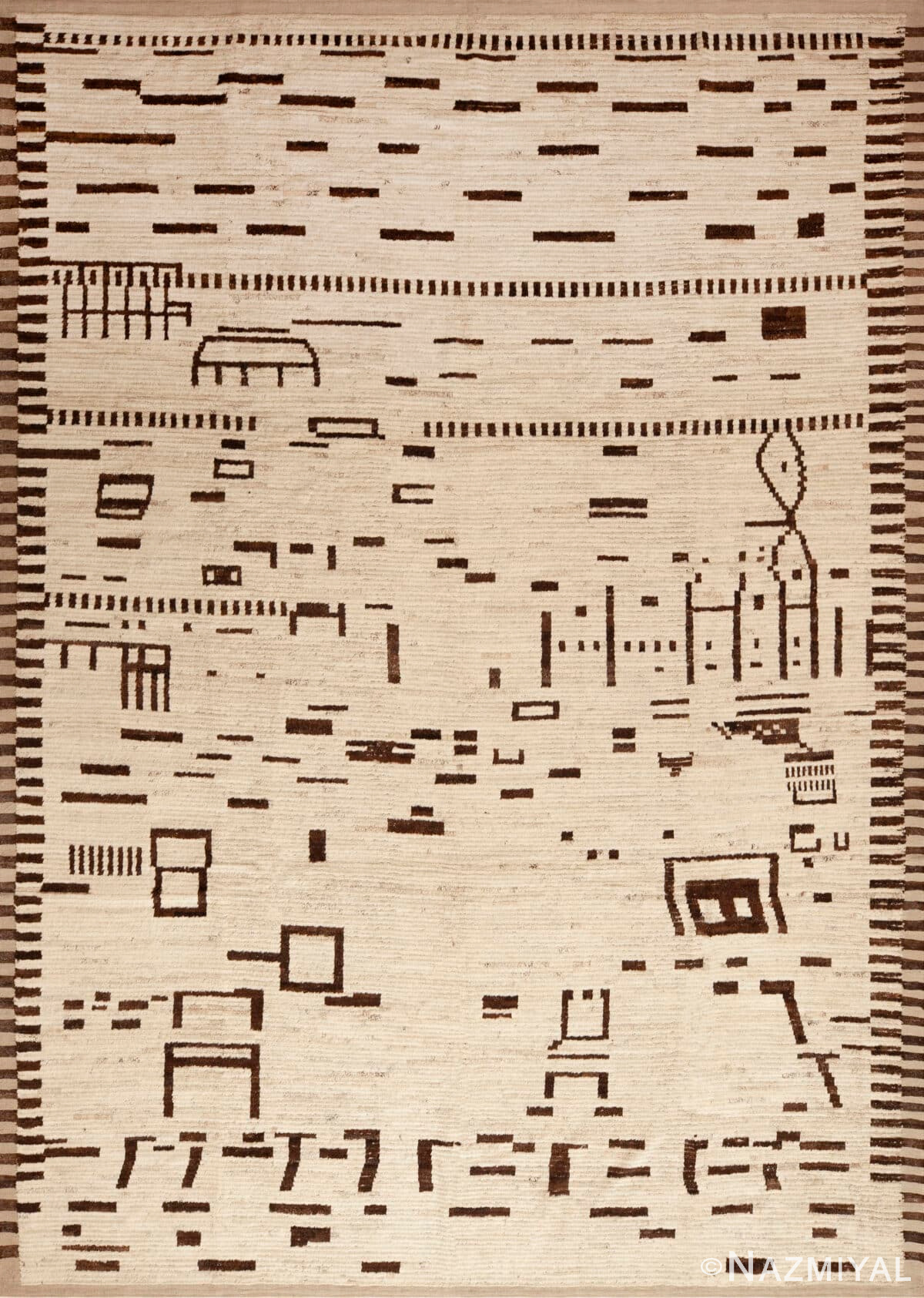 Modern Contemporary Abstract Rug 12341 by Nazmiyal Antique Collection