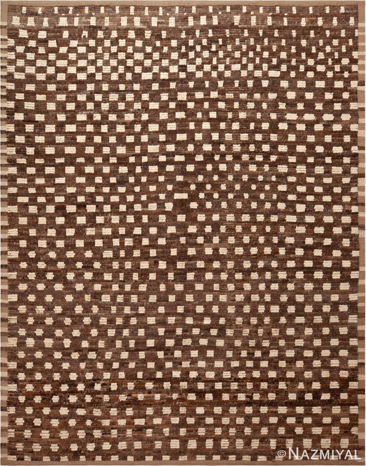 Modern Contemporary Checkboard Design Rug 12328 by Nazmiyal Antique Rugs