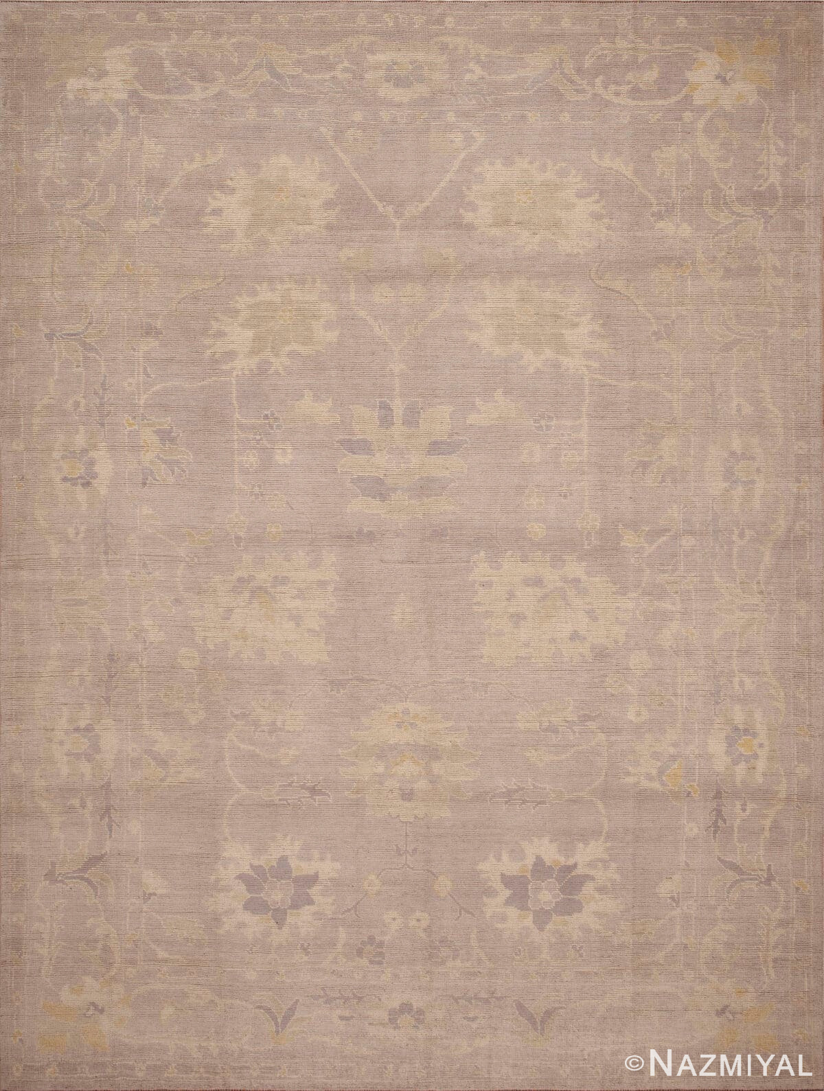 Modern Geometric Oushak Rug 12343 by Nazmiyal Antique Rugs