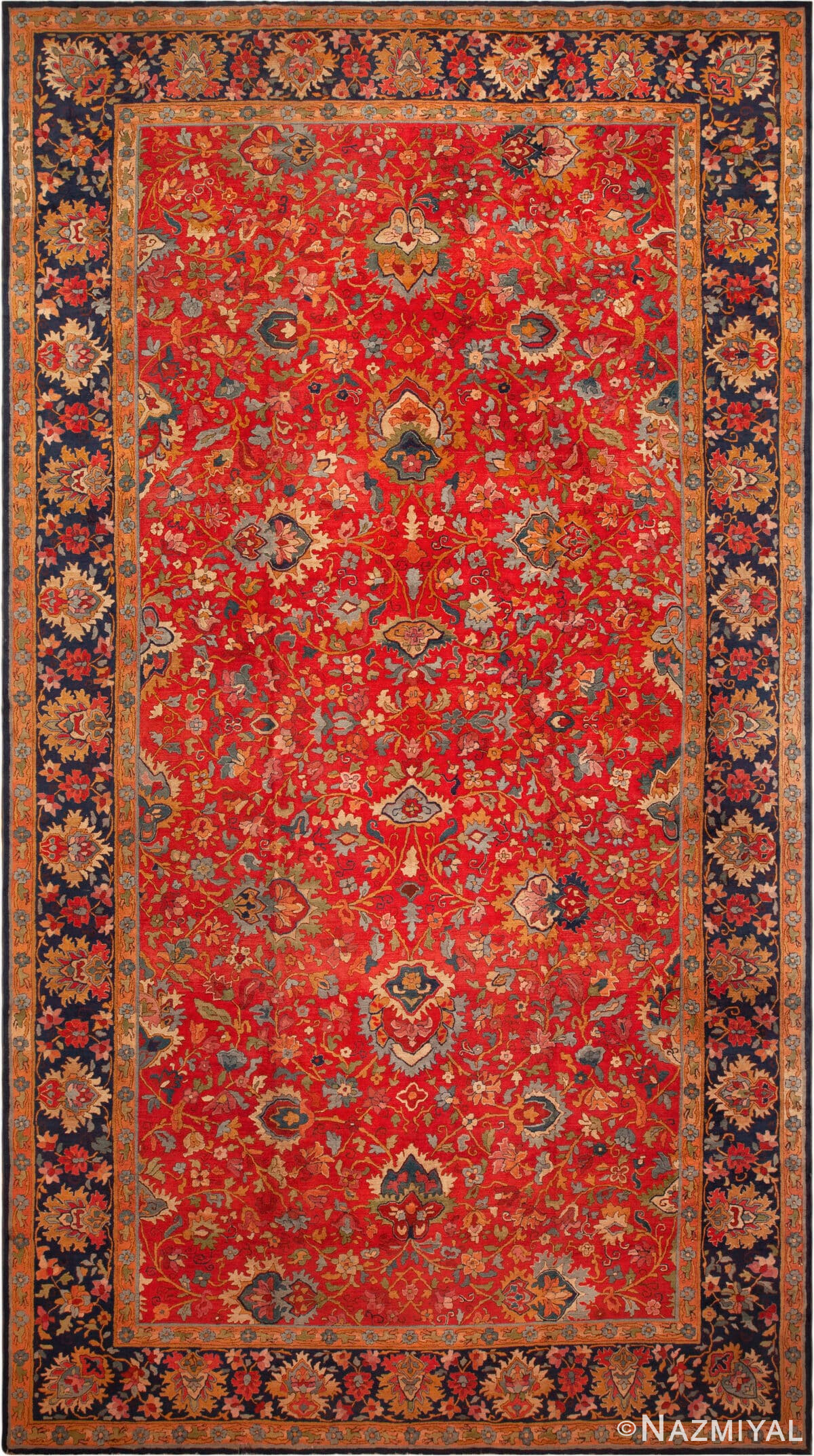 Oversized Vintage German Hooked Rug 73482 by Nazmiyal Antique Rugs