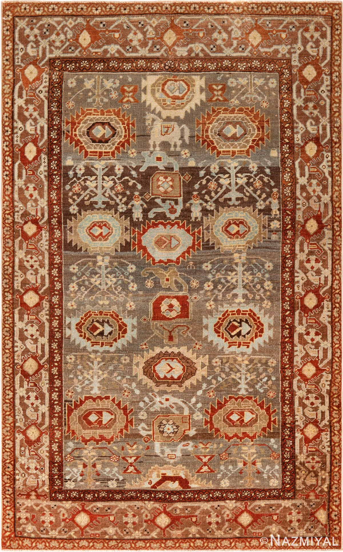 Vintage Persian Bidjar Rug 73538 by Nazmiyal Antique Rugs