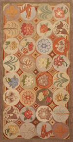 Antique American Hooked Rug Antique American Hooked Rug 73598 by Nazmiyal Antique Collection