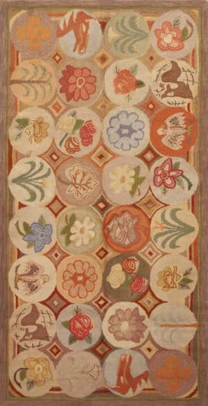 Antique American Hooked Rug 73598 by Nazmiyal Antique Collection