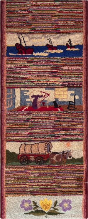 Antique American Hooked Rug 73574 by Nazmiyal Antique Rugs