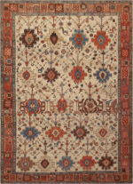 Antique Persian Bakshaish Rug 73589 by Nazmiyal Antique Rugs
