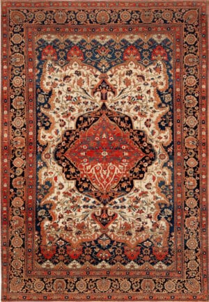 Antique Persian Kashan 73451 by Nazmiyal Antique Rugs
