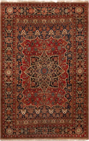 Antique Persian Mohtashem Kashan Rug 73583 by Nazmiyal Antique Rugs