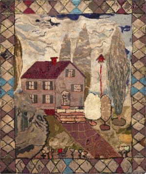Artistic Antique American Hooked Rug 73572 by Nazmiyal Antique Rugs
