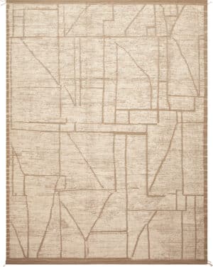 Contemporary Beige Tones Geometric Rug 12279 by Nazmiyal Antique Rugs