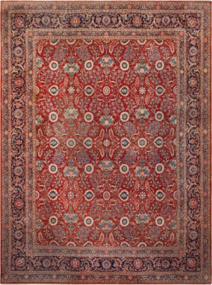 Large Antique Persian Kashan Rug 43628 by Nazmiyal Antique Rugs